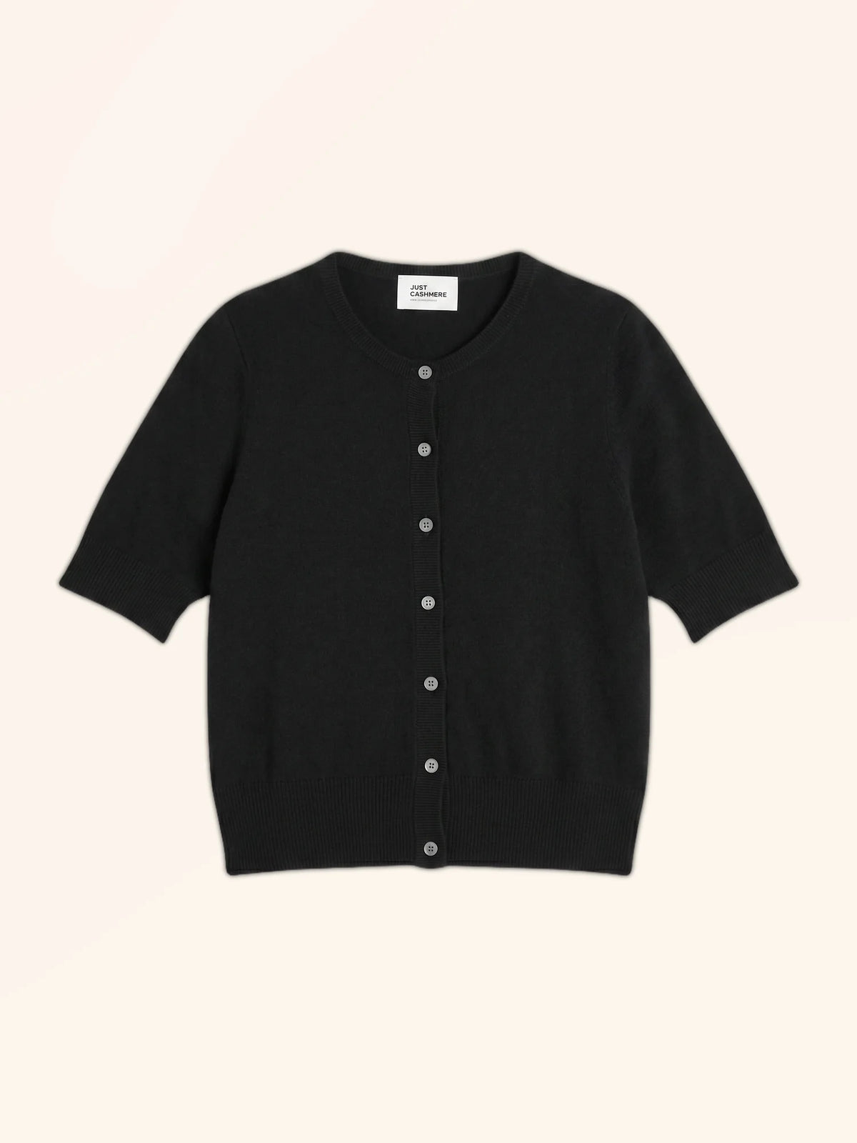 SAMUEL Cardigan Col Rond Manches Courtes Noir