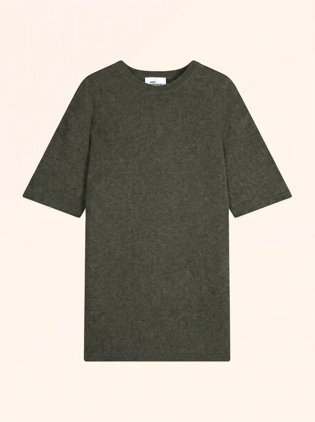 REBEKA T-Shirt Col Rond 4 Fils Kaki Chiné