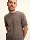 REBEKA T-Shirt Crew Neck 4 Ply Heather Taupe