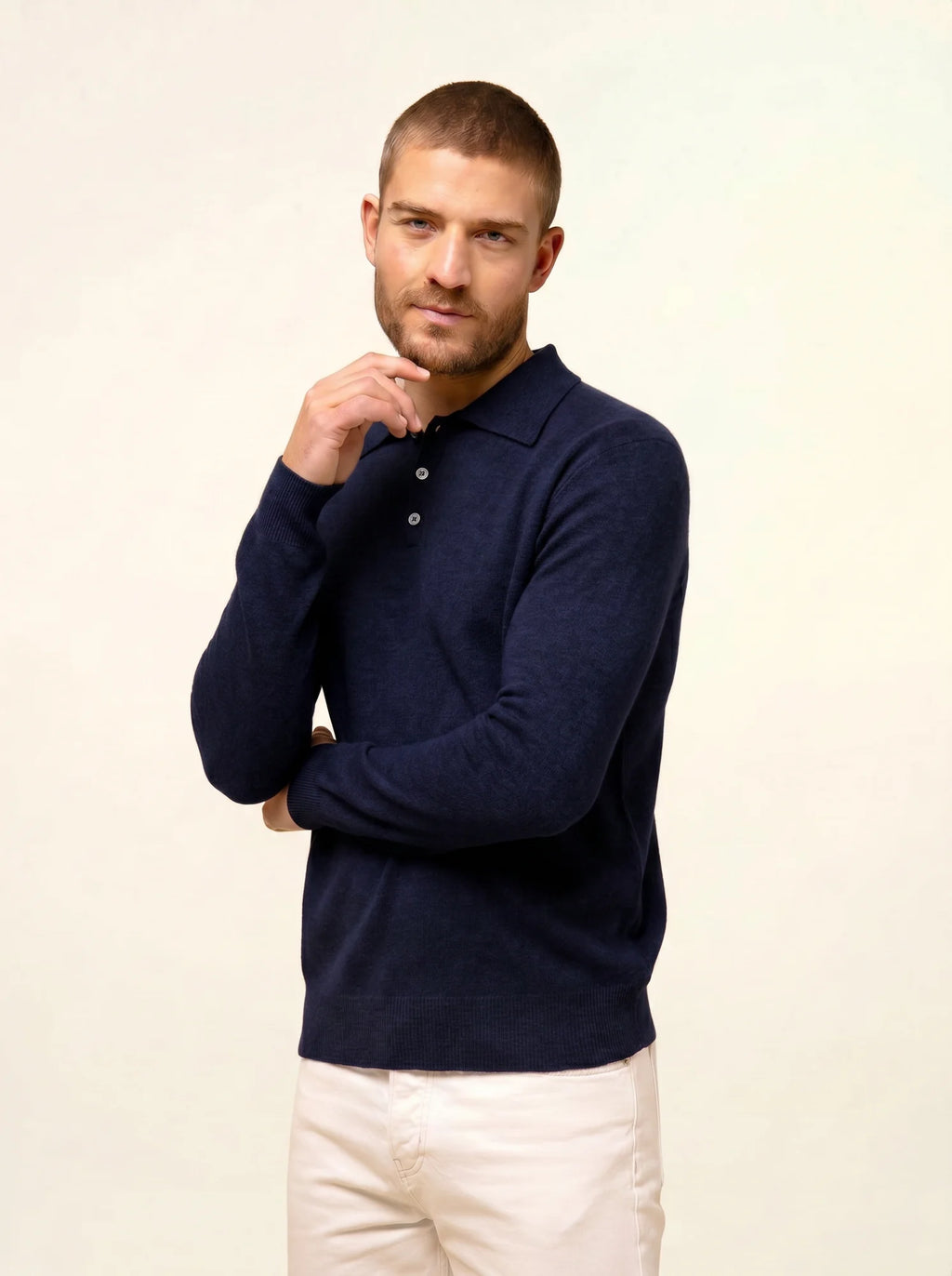 DOUGLAS Polo Long Sleeve Caviar
