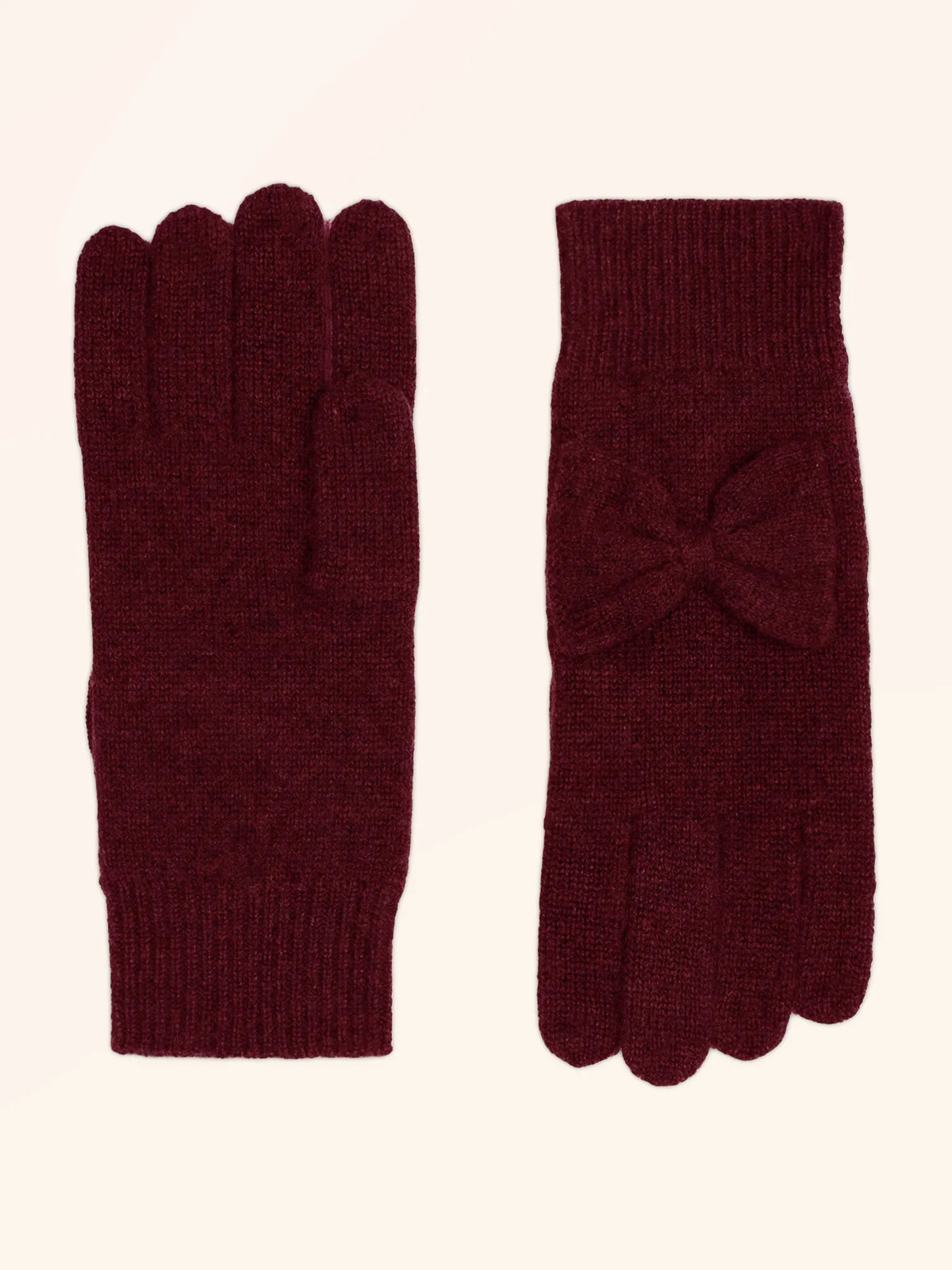 LUCY Gants 4 Fils Cranberry Chiné