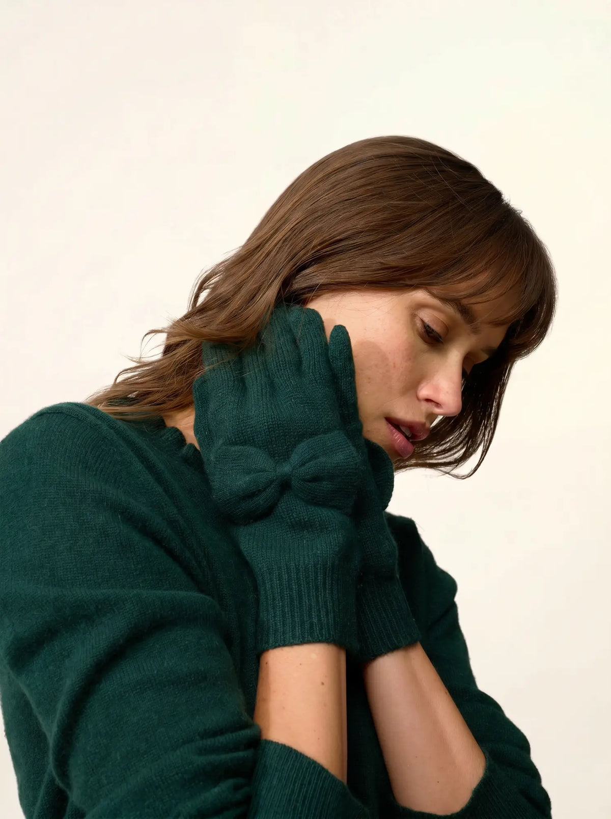 LUCY Handschuhe 4-fädig Zypressengrün