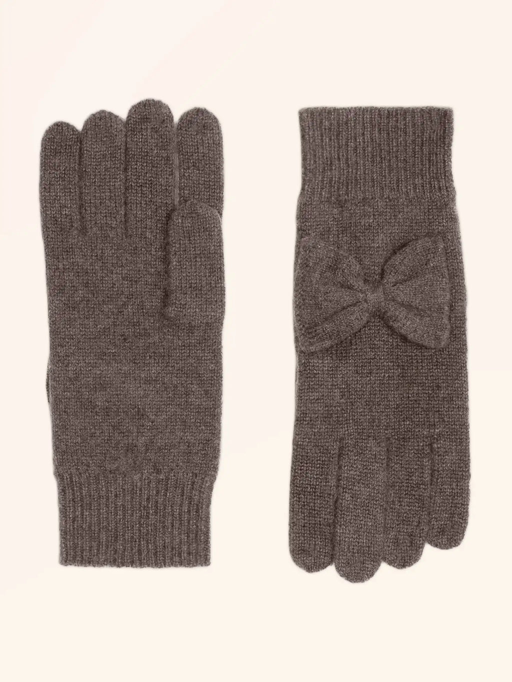 LUCY Gants 4 Fils Taupe Chiné