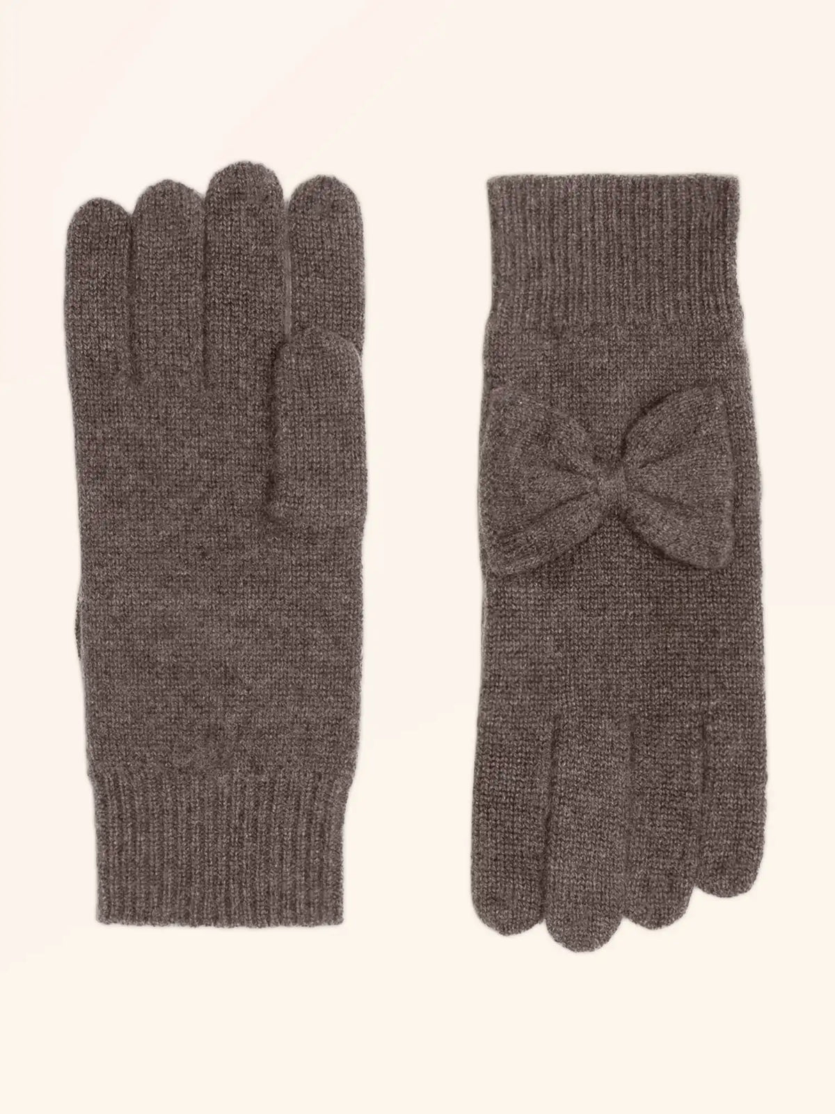 LUCY Gants 4 Fils Taupe Chiné