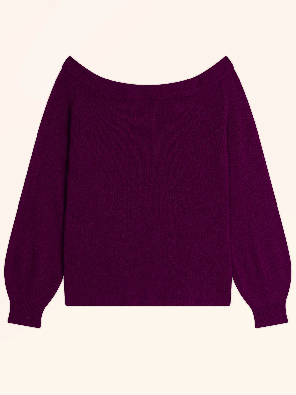 TONY Sweater Boat Neck Plum