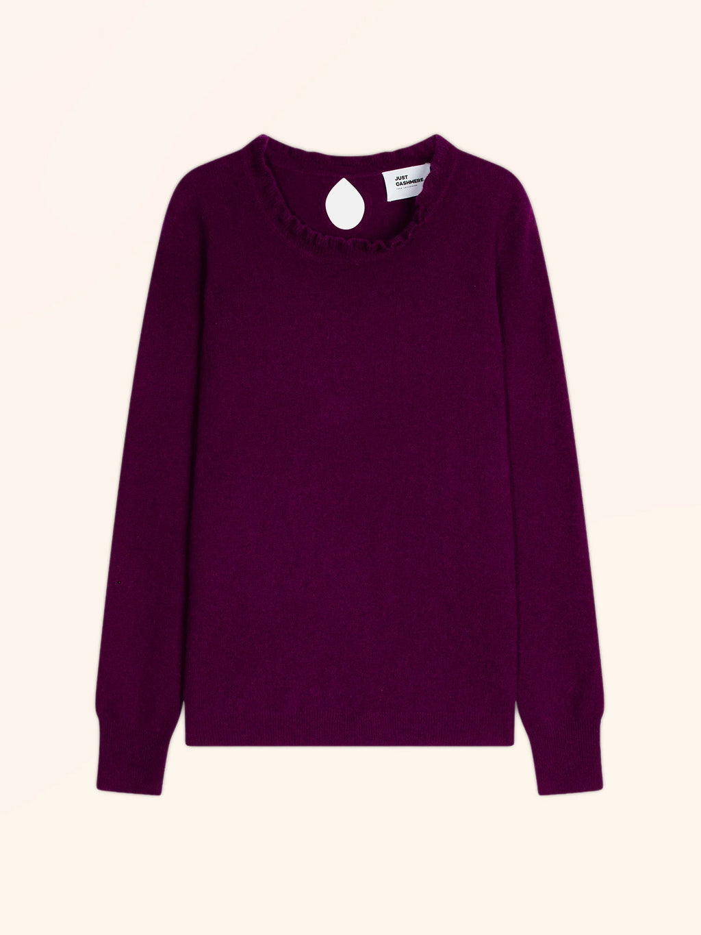 CHARLIE Pull Col Montant Volanté Goutte Dos Prune