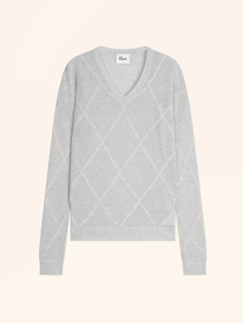 CAPUCINE Sweater V-Neck Heather Pearl Grey