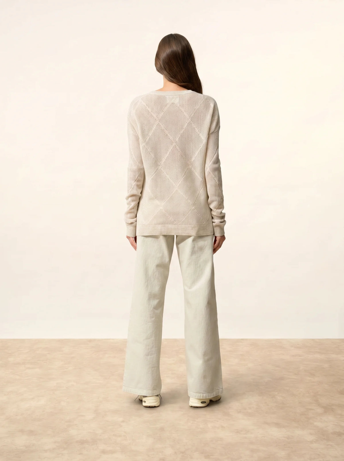 CAPUCINE Sweater V-Neck Heather Pearl Grey