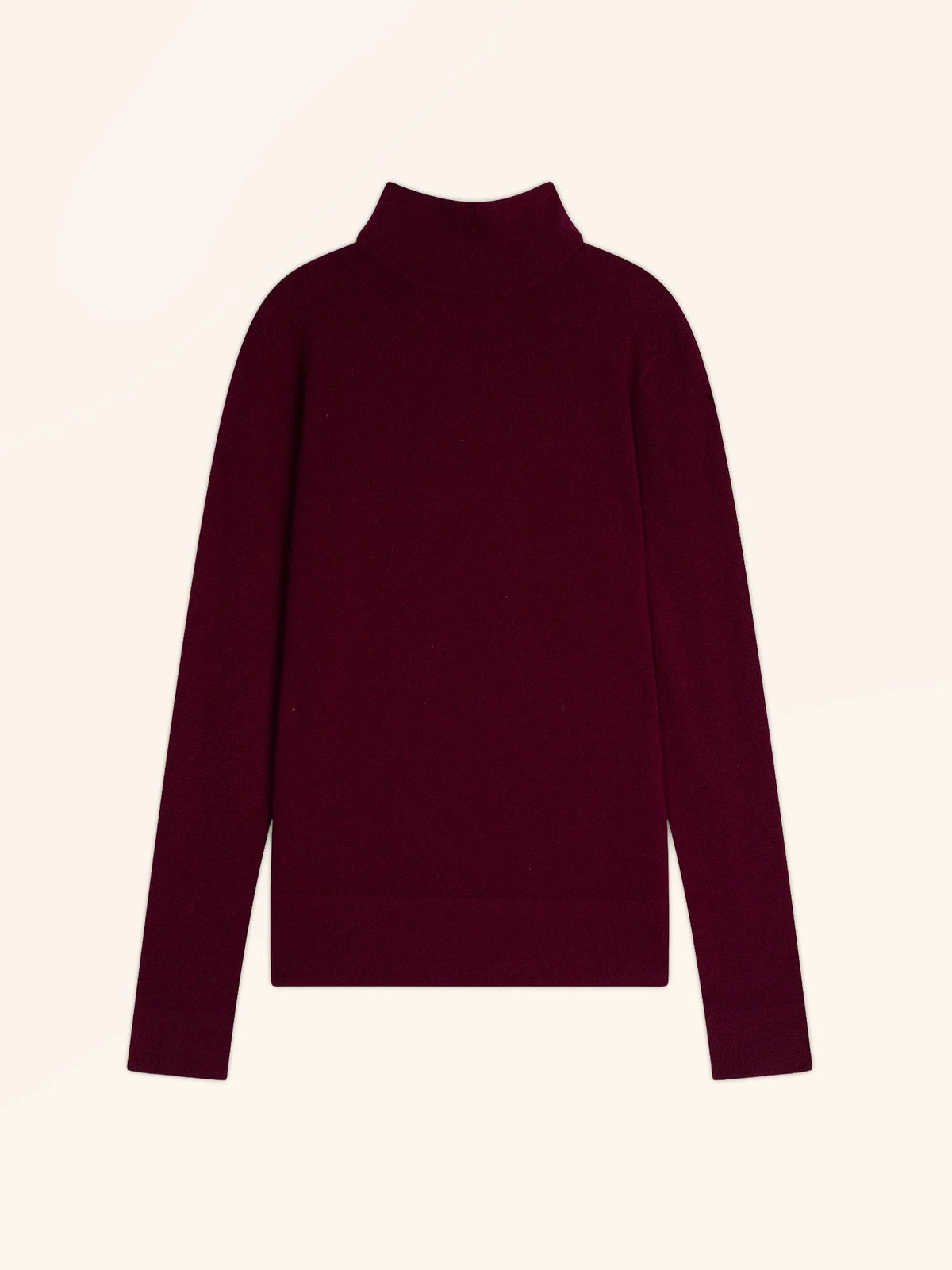 AMBRE Pull Col Montant Bordeaux