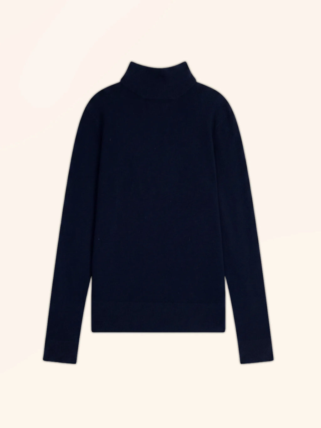 AMBRE Pull Col Montant Bleu Marine