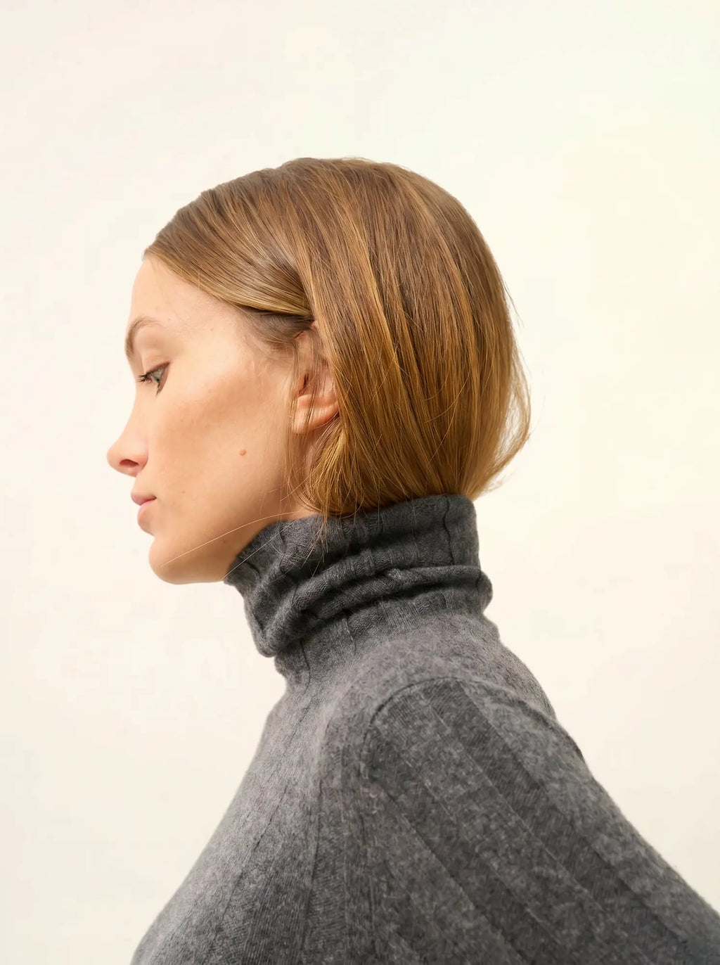 SERELITH Pullover Rollkragen Anthrazit meliert