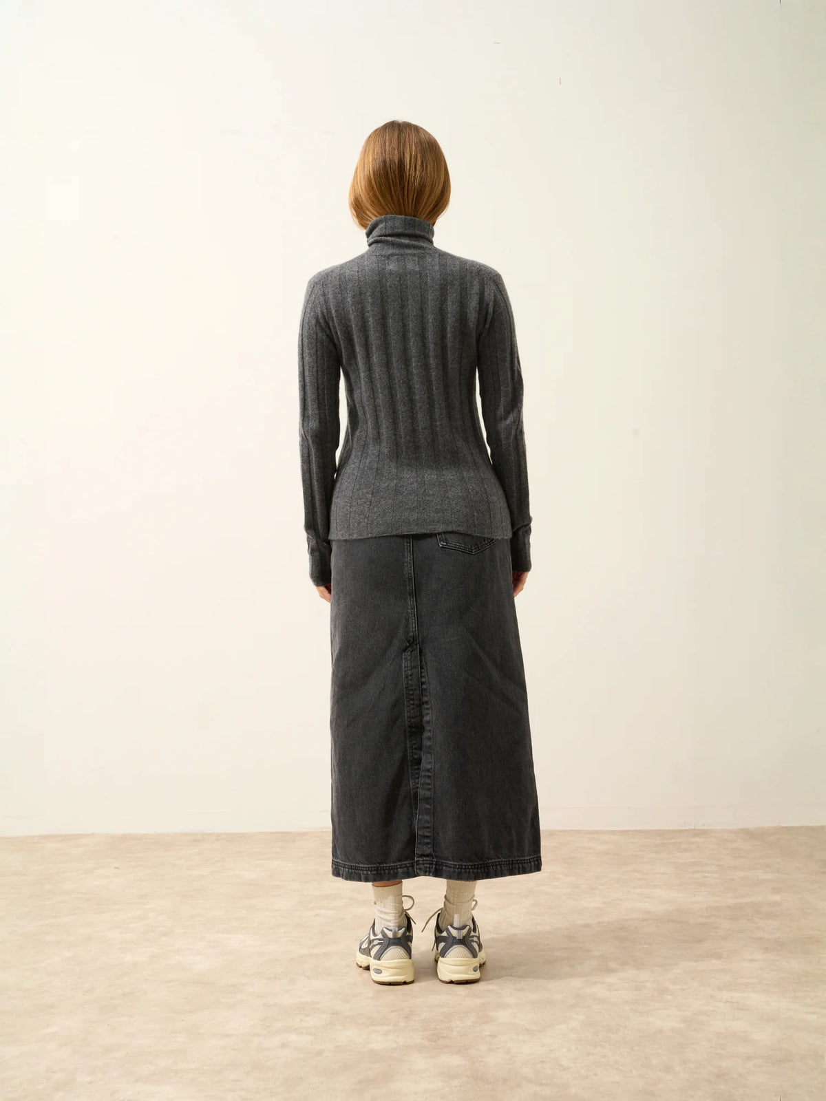 SERELITH Pullover Rollkragen Anthrazit meliert