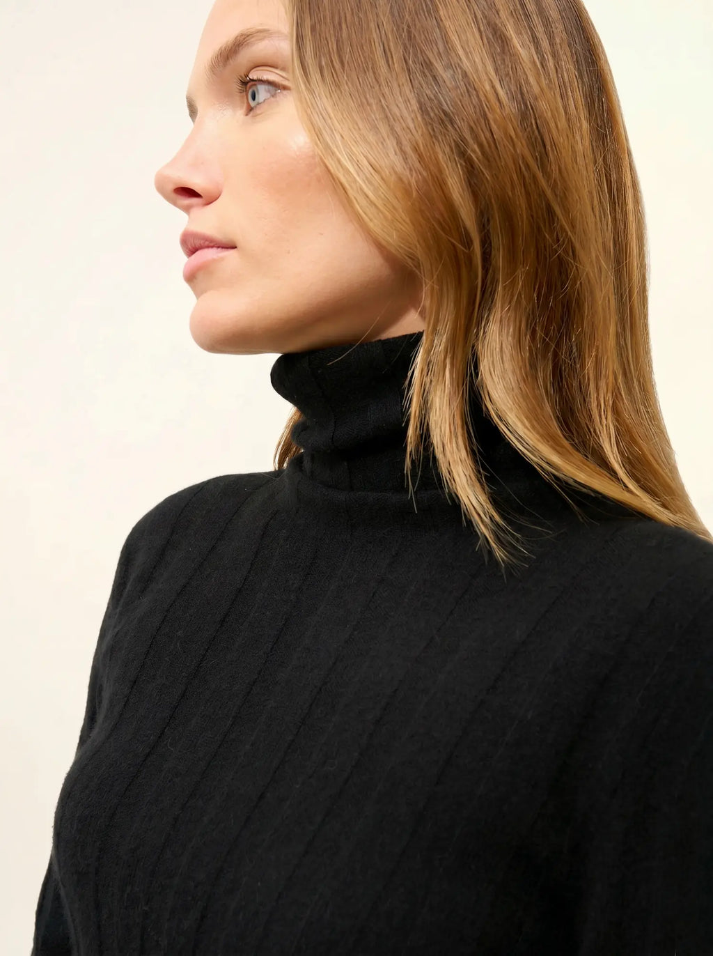 SERELITH Pullover Rollkragen Schwarz