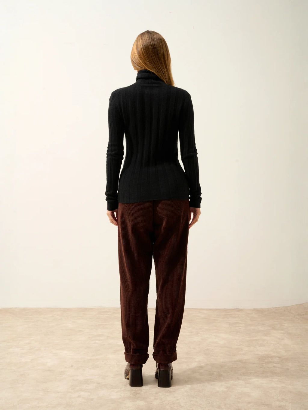 SERELITH Pullover Rollkragen Schwarz