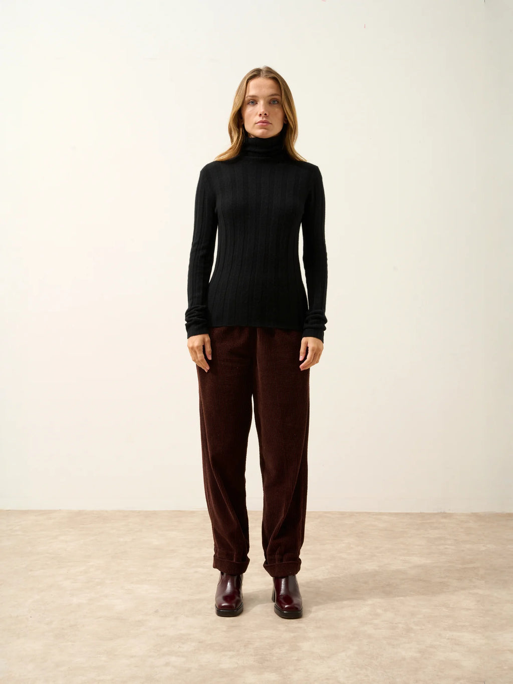 SERELITH Pullover Rollkragen Schwarz