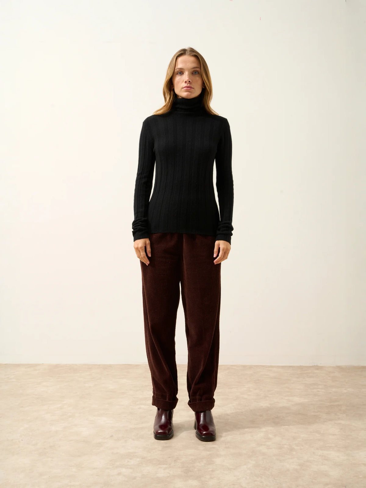SERELITH Pullover Rollkragen Schwarz