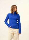 MIRAYA Pullover Rollkragen Persischblau
