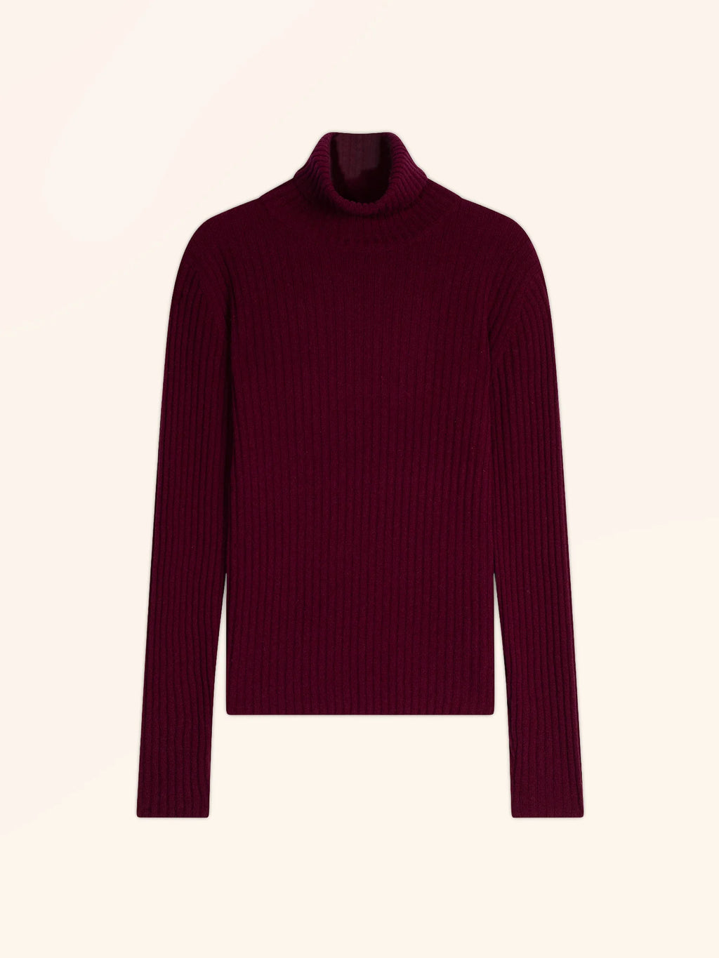 MIRAYA Pull Col Roulé Bordeaux