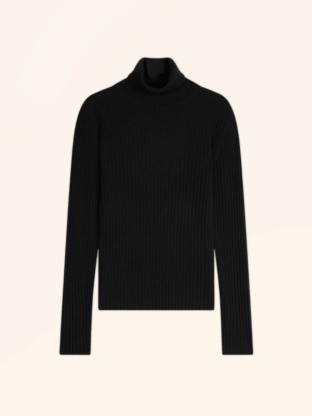 MIRAYA Pull Col Roulé Noir
