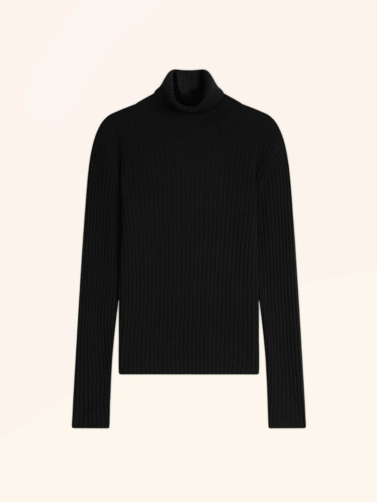 MIRAYA Pull Col Roulé Noir