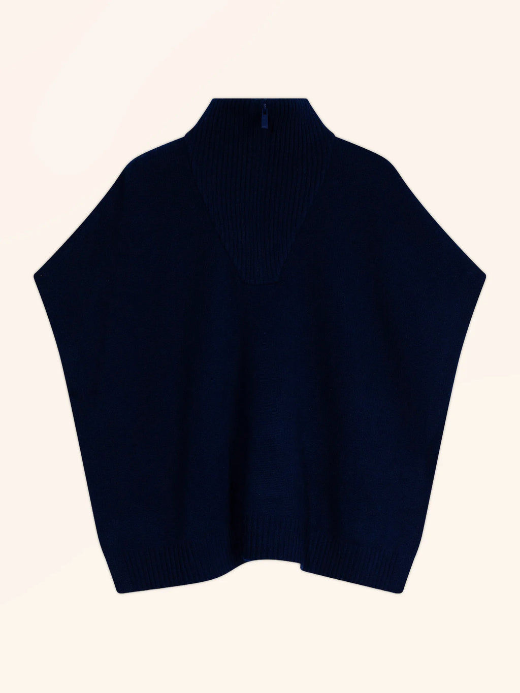 VIVIENNE Poncho Trucker Neck 4 Ply Navy