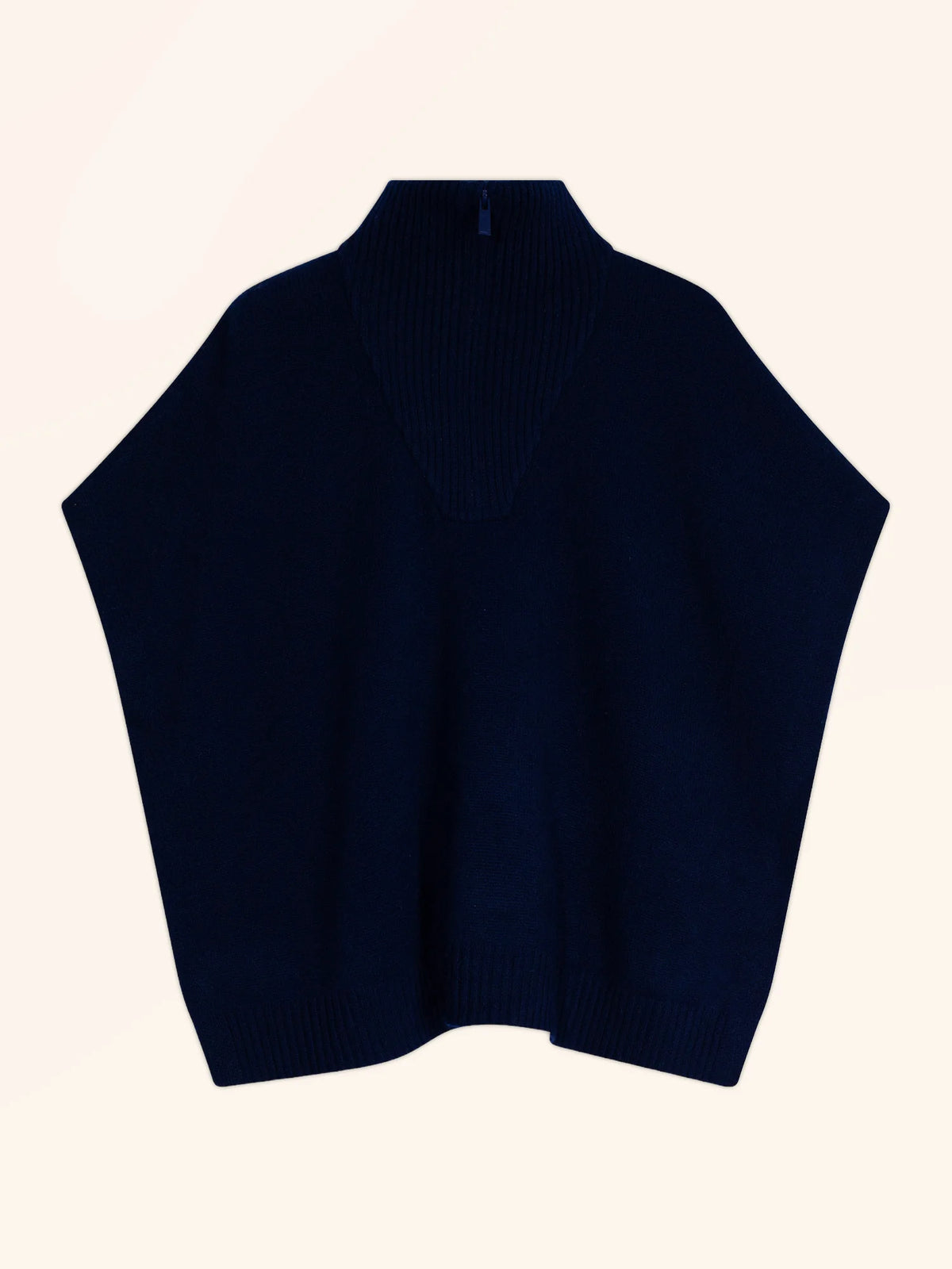 VIVIENNE Poncho Trucker Neck 4 Ply Navy