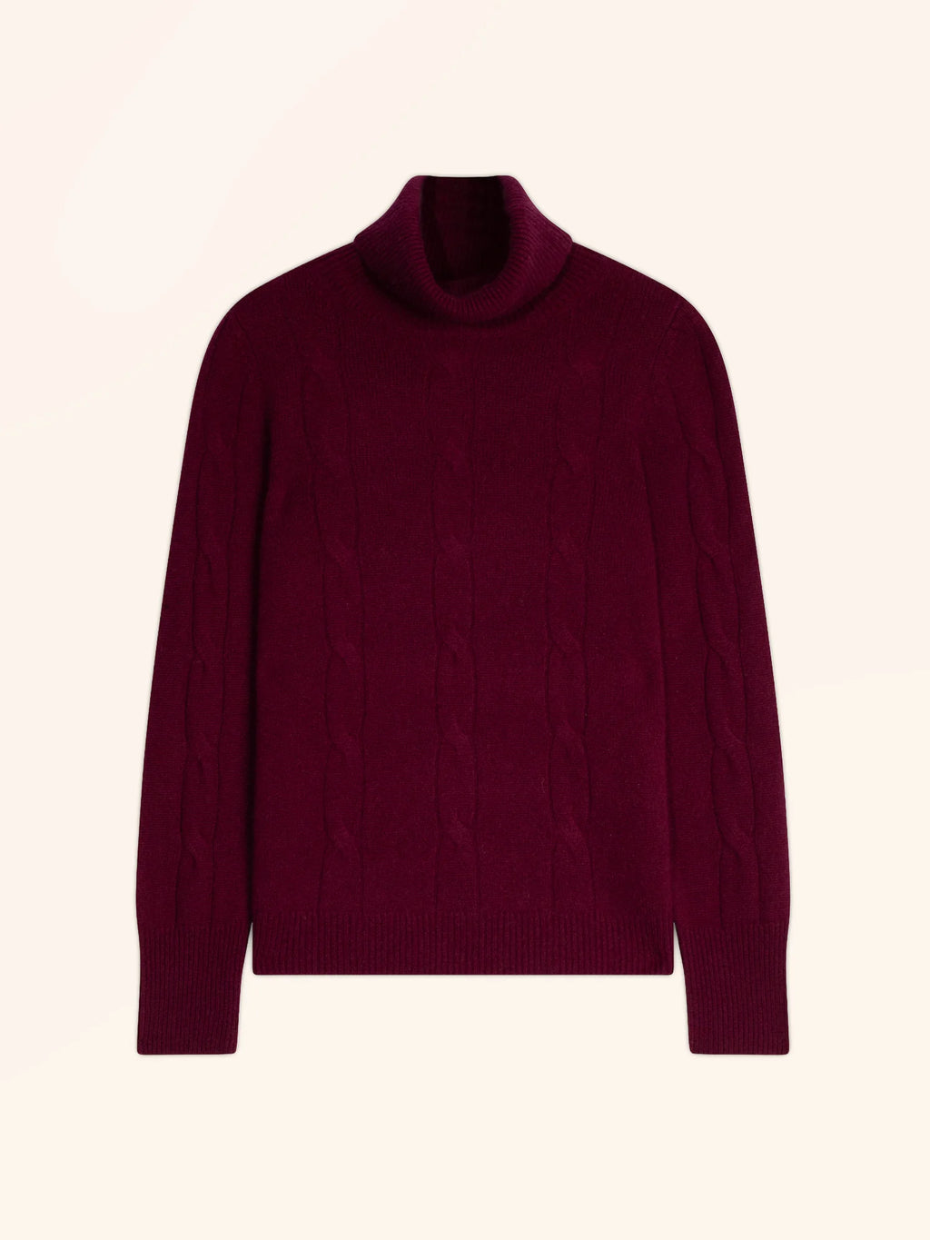 ESTELLE Sweater Turtleneck 4 Ply Burgundy