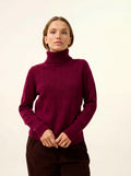 ESTELLE Sweater Turtleneck 4 Ply Burgundy