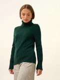 ESTELLE Pullover Rollkragen 4-fädig Zypressengrün