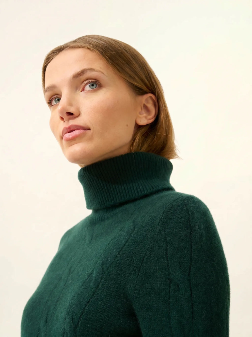 ESTELLE Pullover Rollkragen 4-fädig Zypressengrün