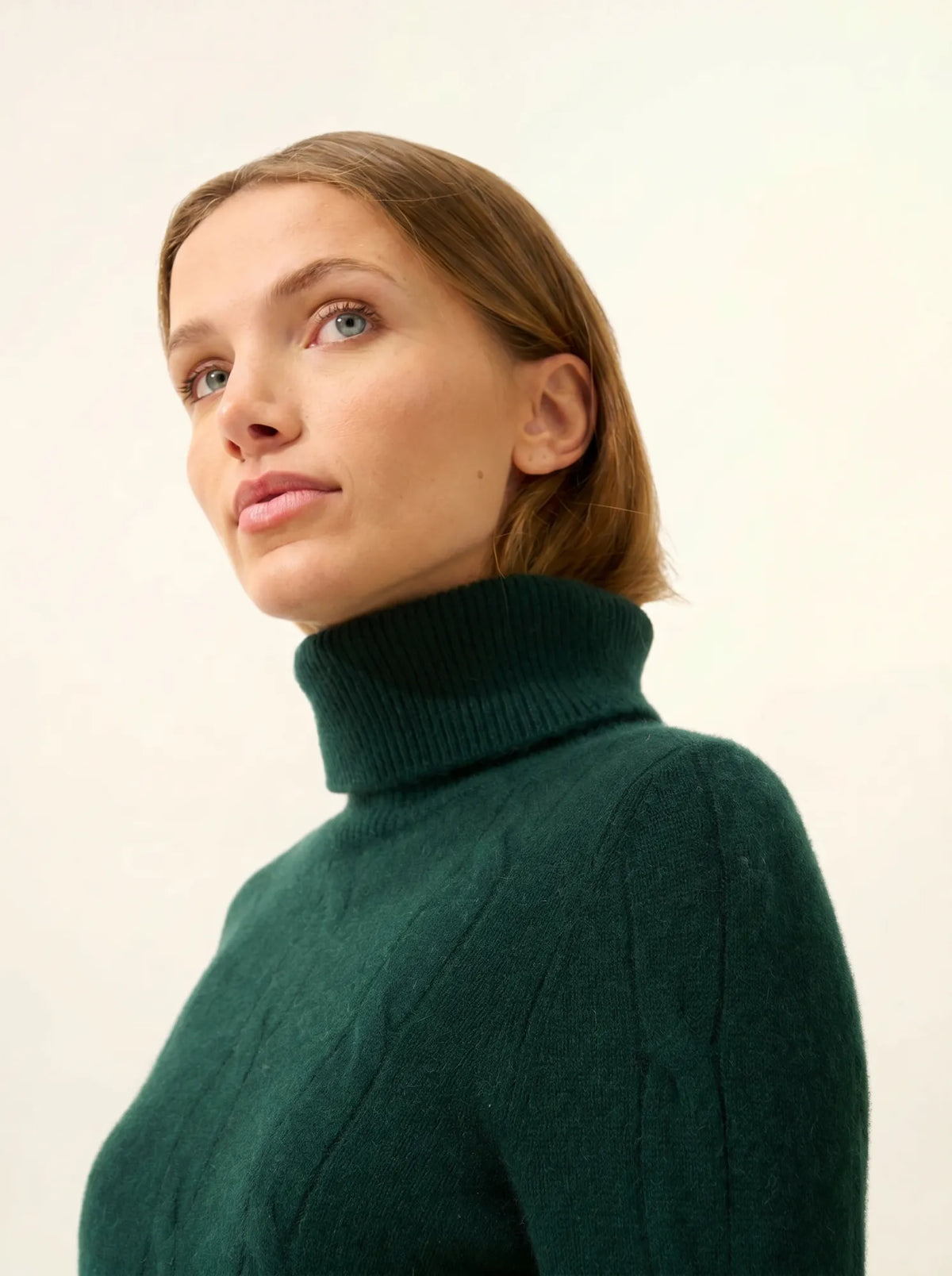 ESTELLE Pullover Rollkragen 4-fädig Zypressengrün