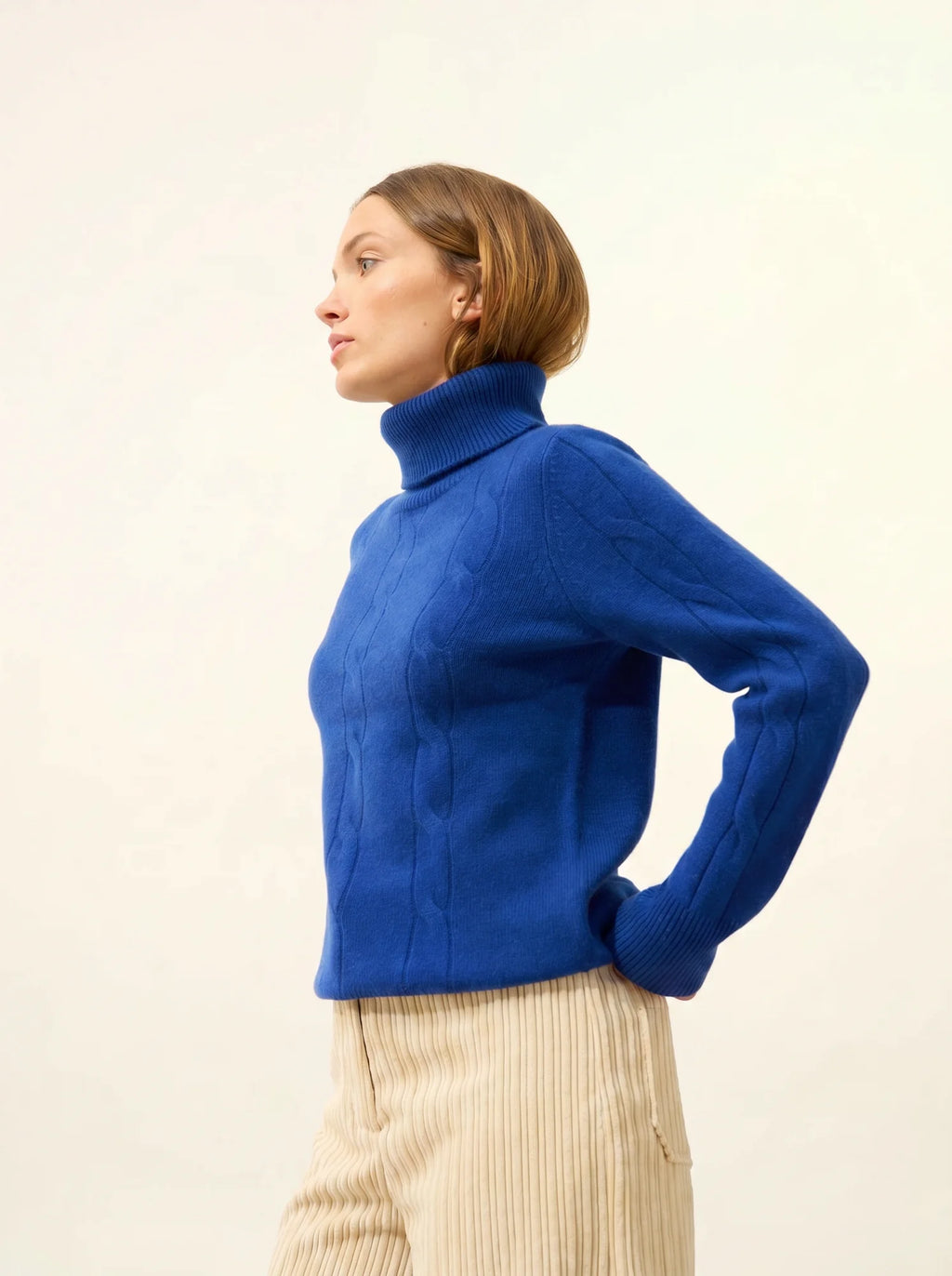 ESTELLE Sweater Turtleneck 4 Ply Ultramarine