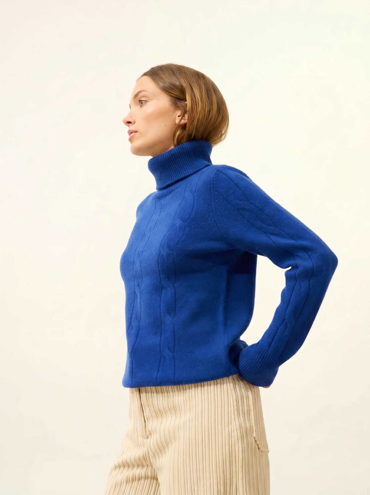 ESTELLE Sweater Turtleneck 4 Ply Ultramarine
