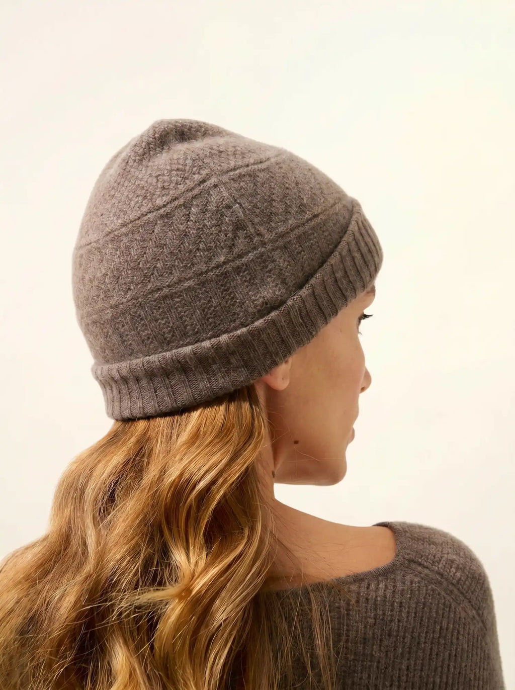 EMBER Bonnet 4 Fils Taupe Chiné