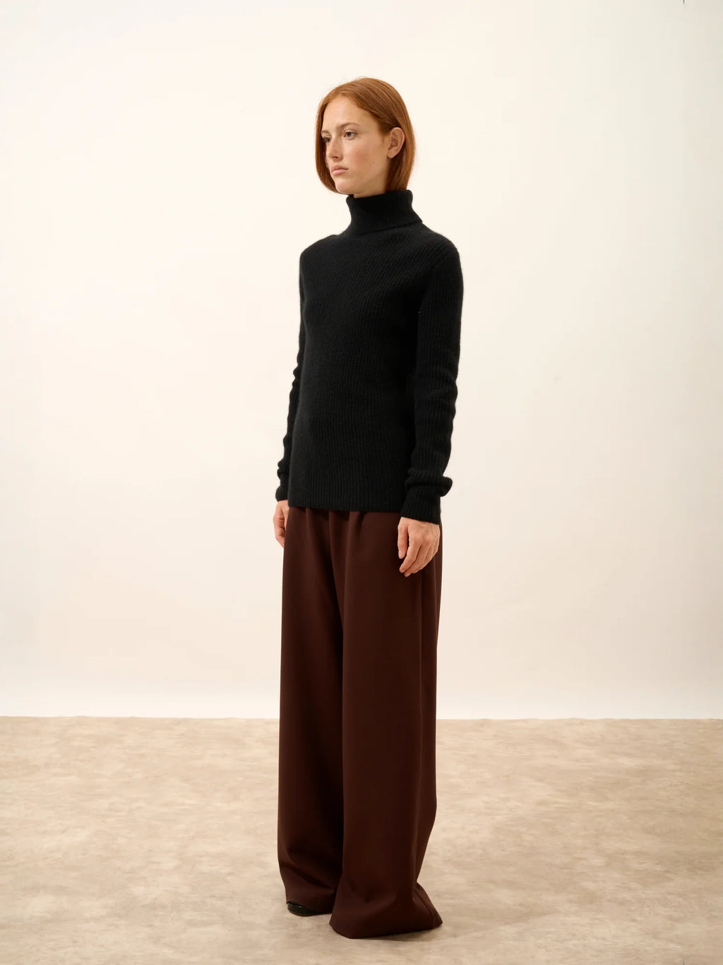 ISOLDE Pullover Rollkragen 4-fädig Schwarz