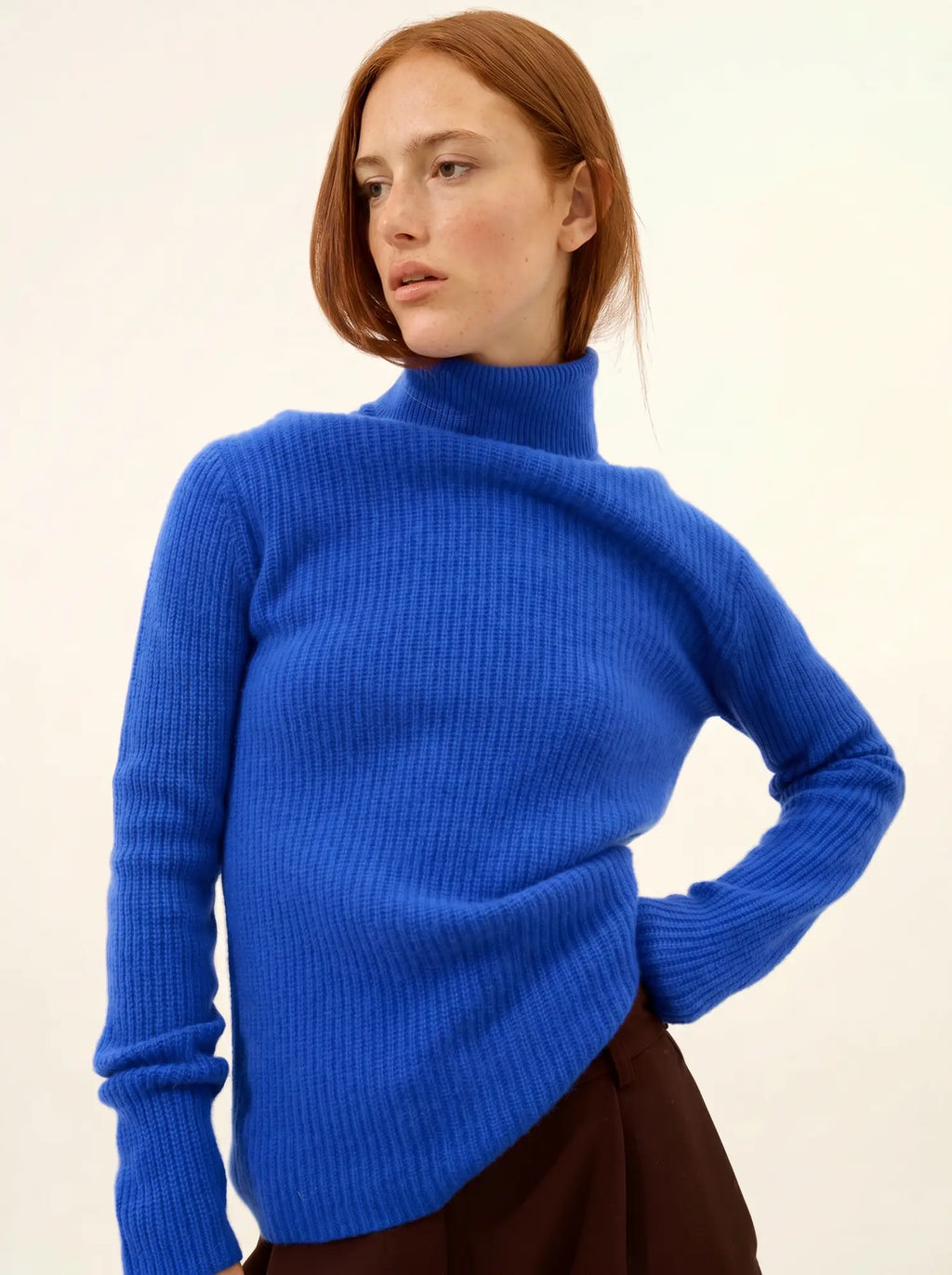 ISOLDE Pullover Rollkragen 4-fädig Persischblau
