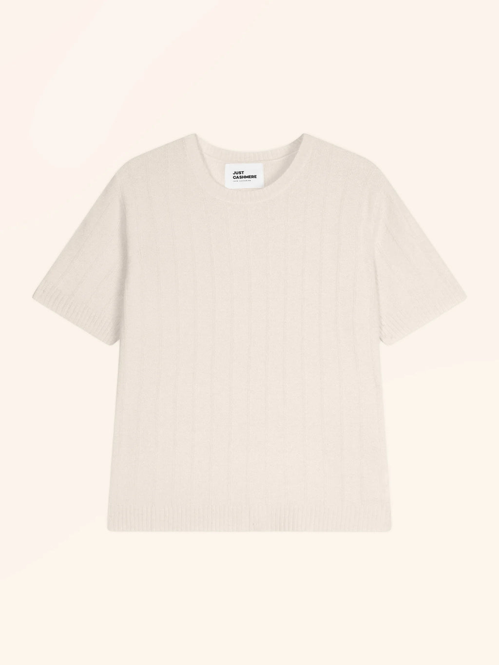 LOULIA T-Shirt Rundhalsausschnitt Elfenbein