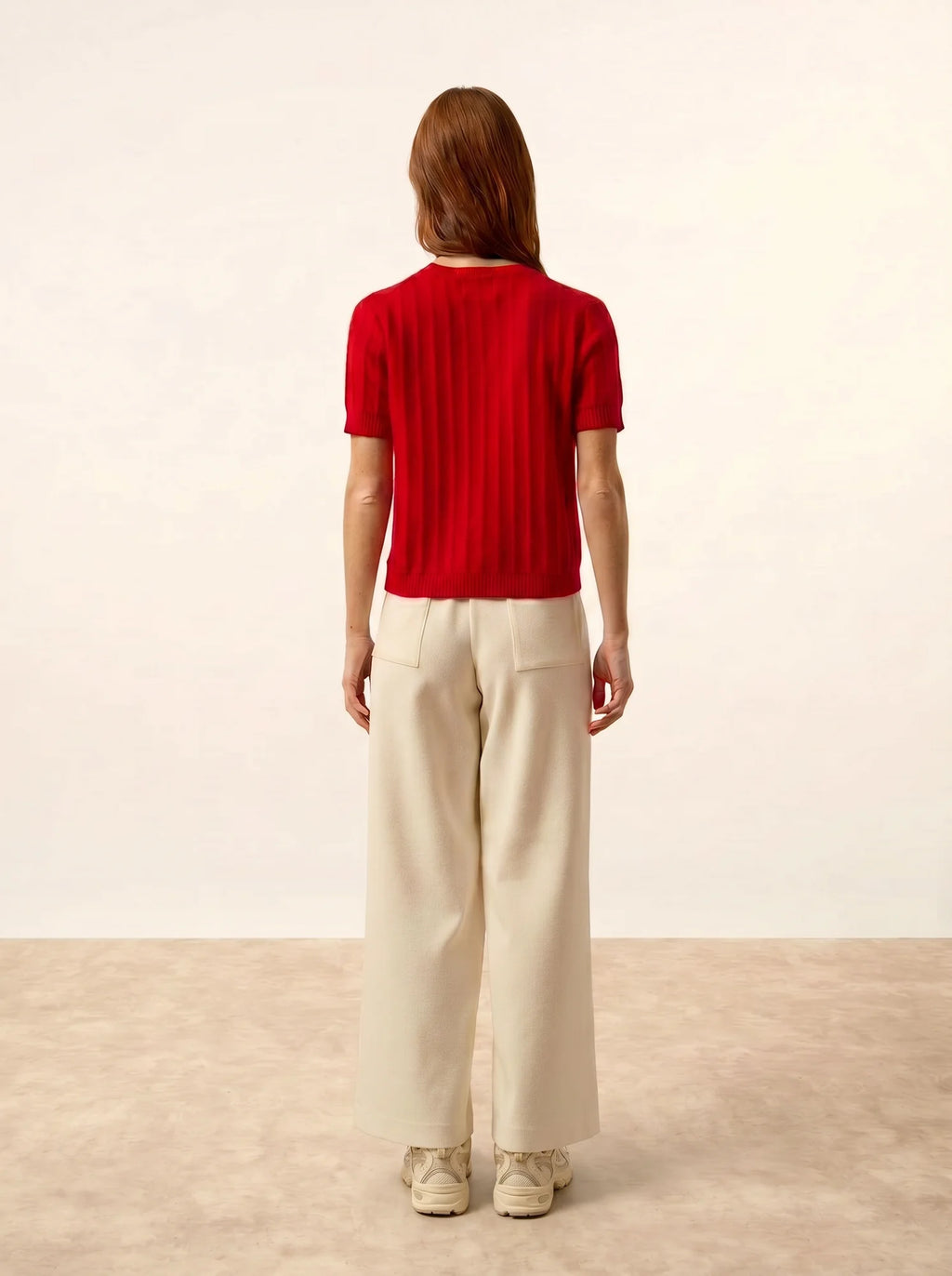 LOULIA T-Shirt Rundhalsausschnitt Rot
