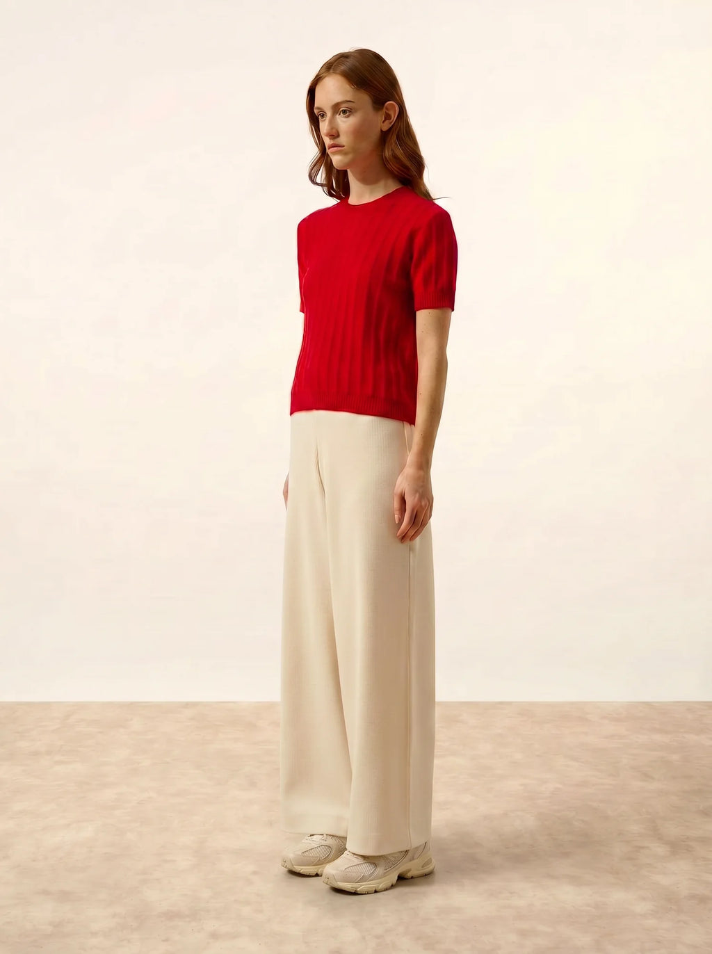 LOULIA T-Shirt Rundhalsausschnitt Rot