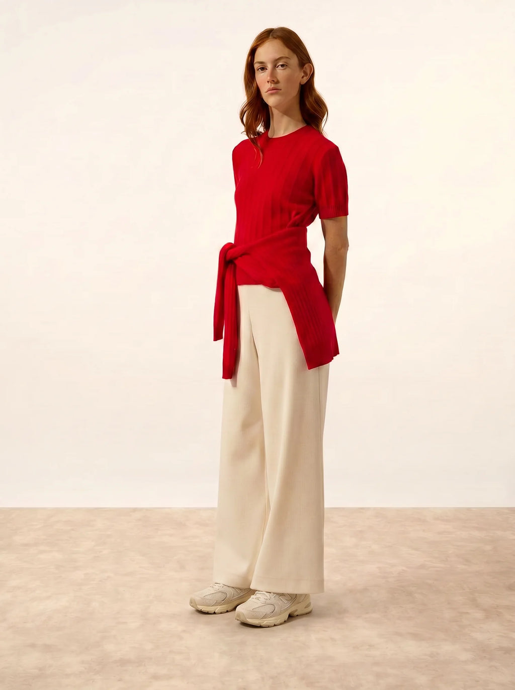 LOULIA T-Shirt Rundhalsausschnitt Rot