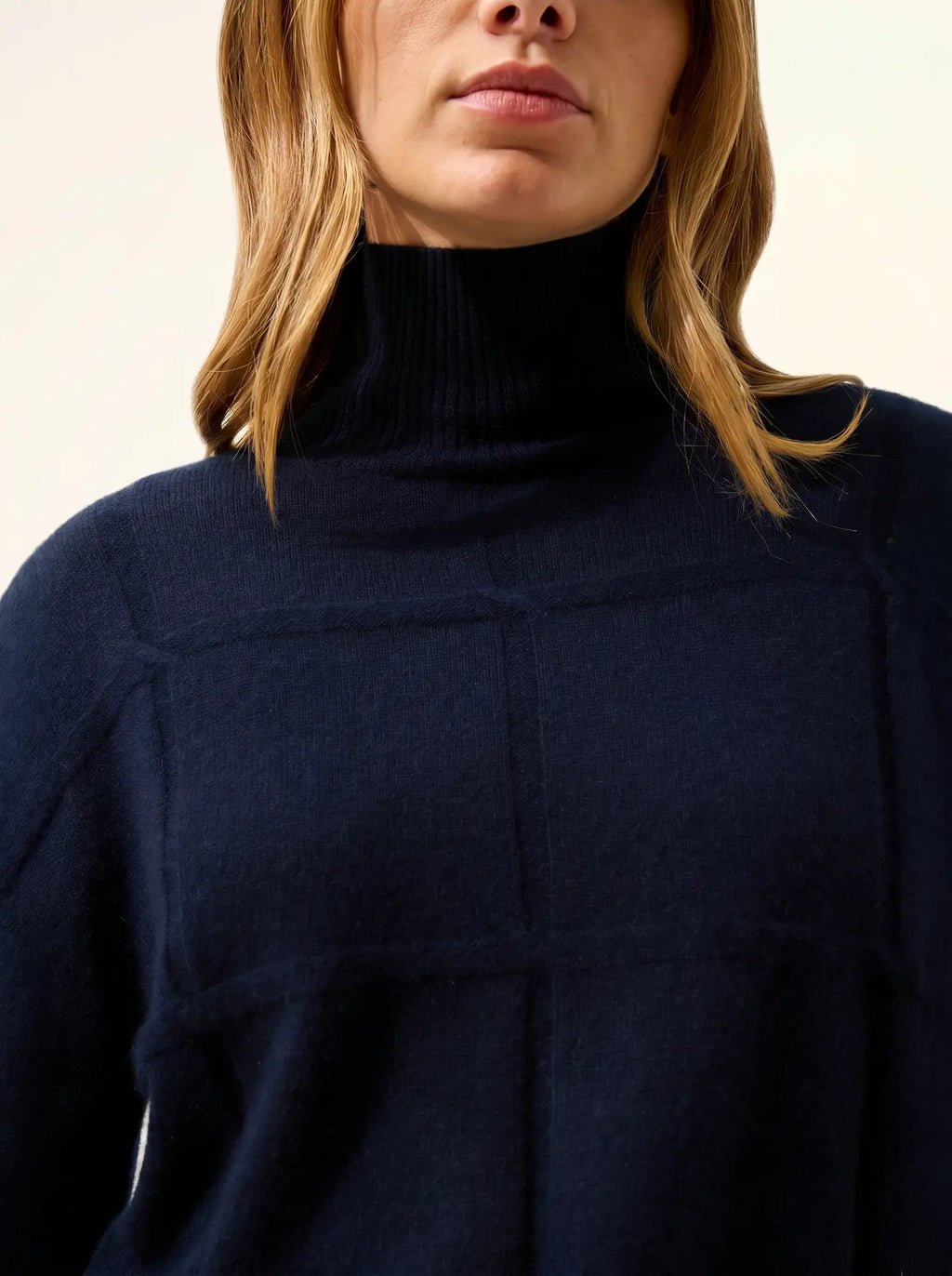 LORALIA Pullover Rollkragen Marineblau