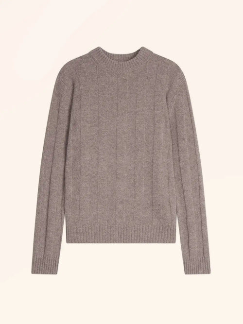 CALINDRA Sweater Crew Neck 4 Ply Heather Caribou
