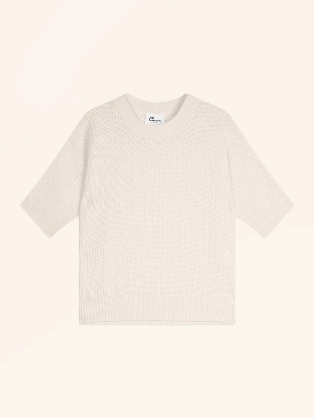 ÉRINA T-Shirt Col Bateau Chauve Souris 4 Fils Ivoire