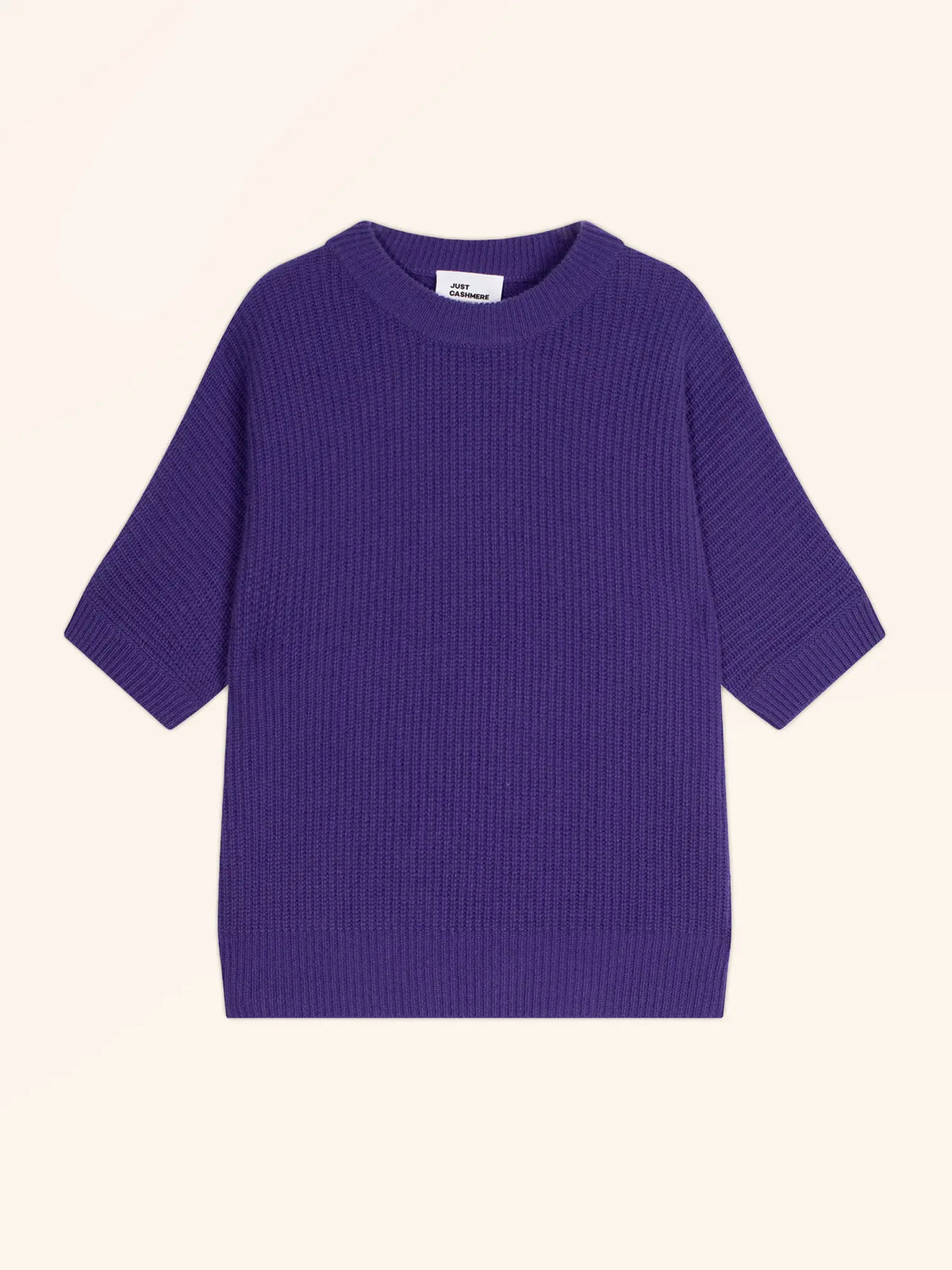 ÉRINA T-Shirt U-Boot-Ausschnitt Fledermausarm 4-fädig Amethyst