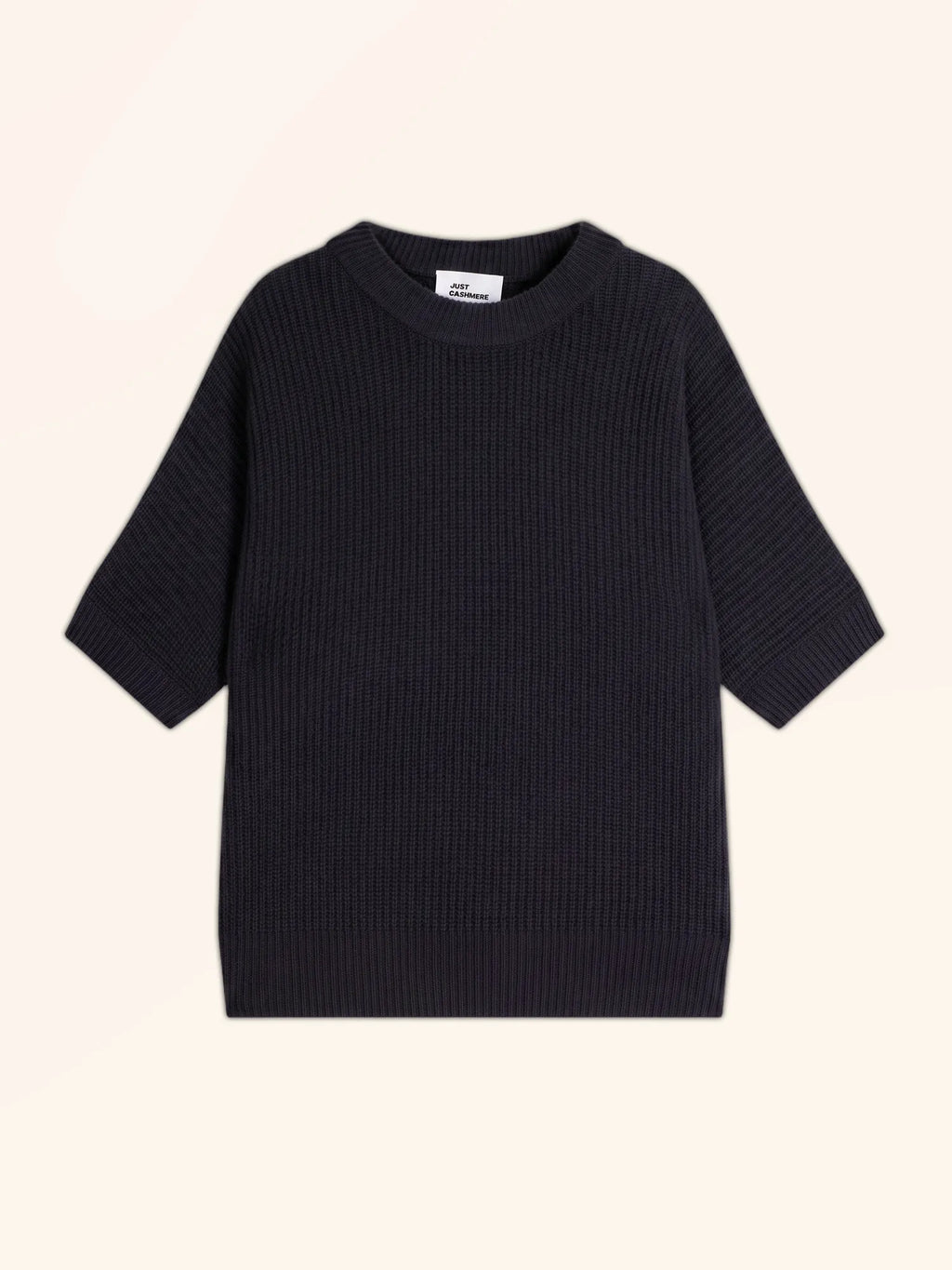 ÉRINA T-Shirt U-Boot-Ausschnitt Fledermausarm 4-fädig Schwarz