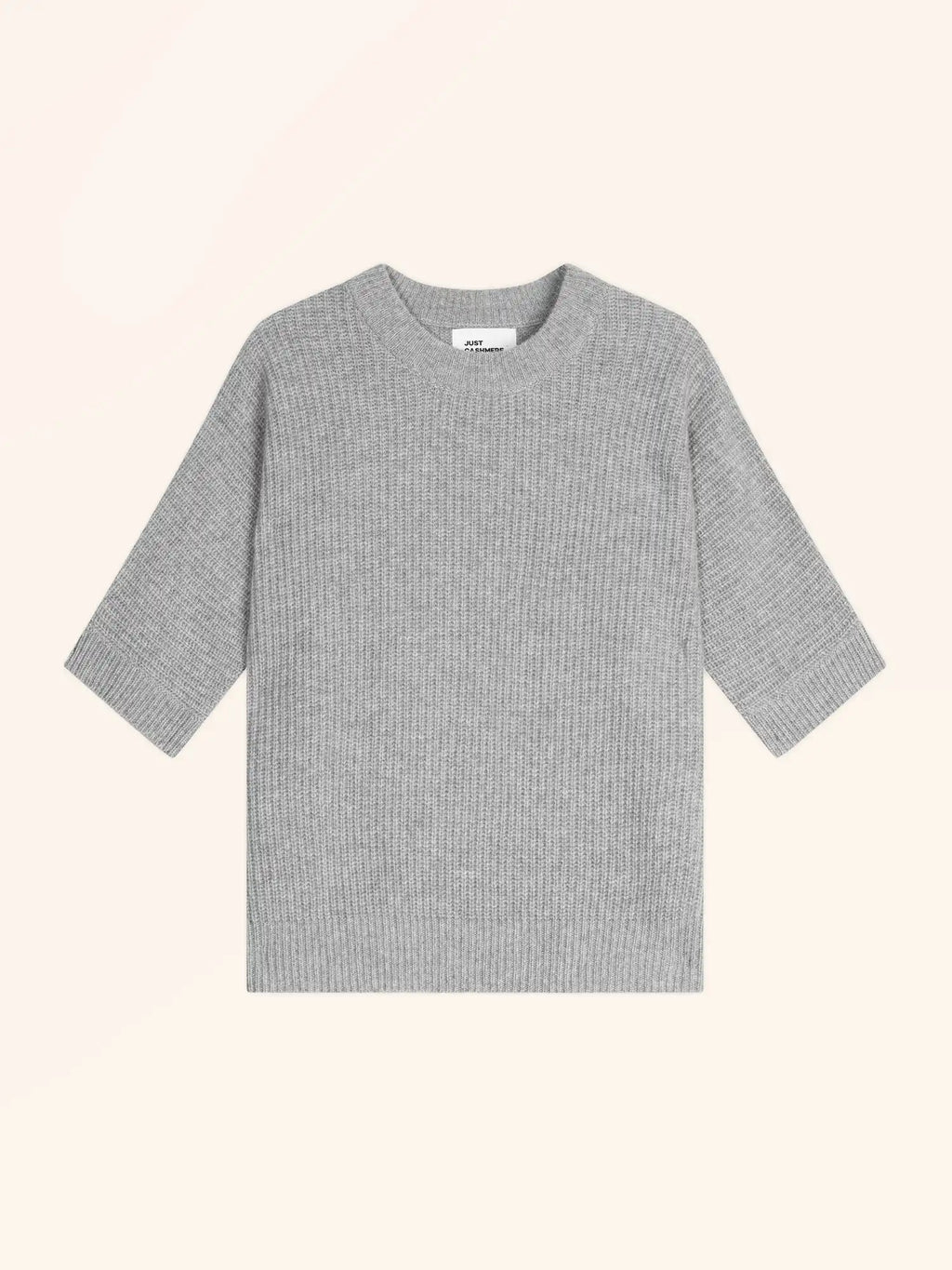 ÉRINA T-Shirt U-Boot-Ausschnitt Fledermausarm 4-fädig Wolkengrau meliert