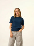 LAÏSA T-Shirt Crew Neck Petrol Blue
