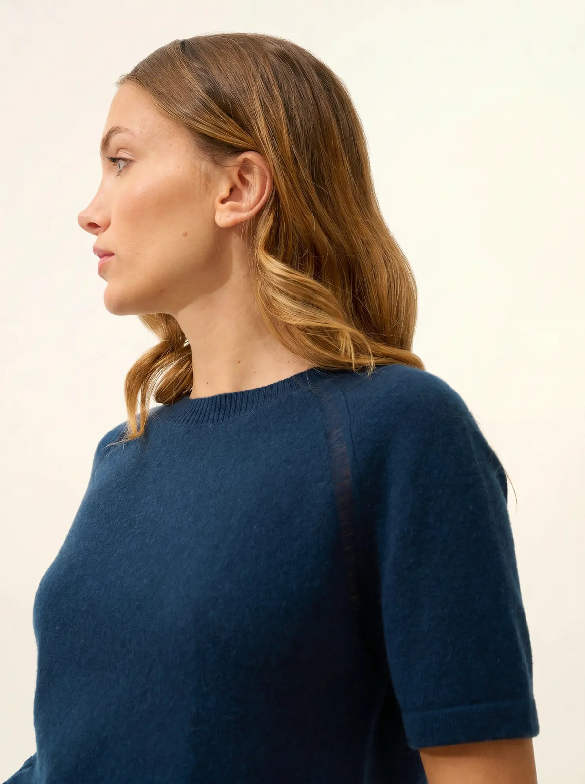 LAÏSA T-Shirt Crew Neck Petrol Blue