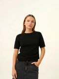 LAÏSA T-Shirt Col Rond Noir