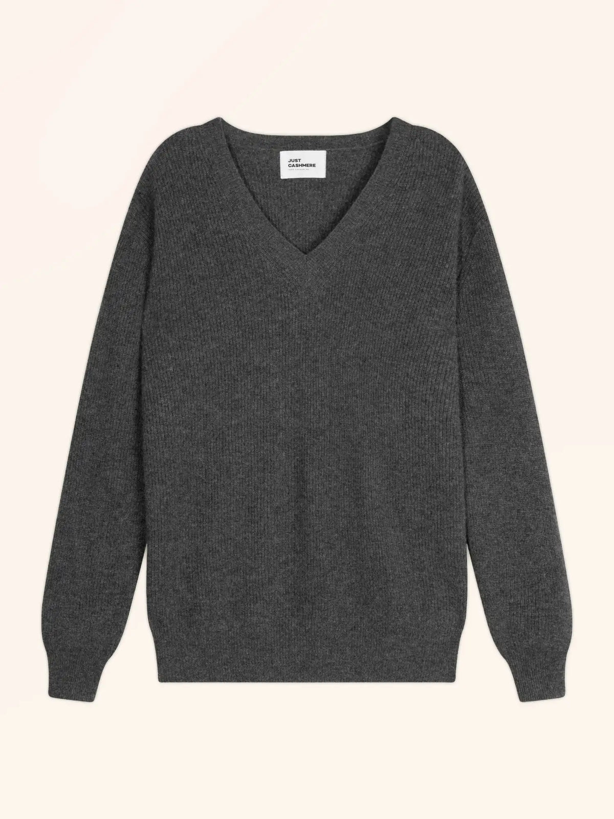 ALENIA Pull Col V Anthracite Chiné